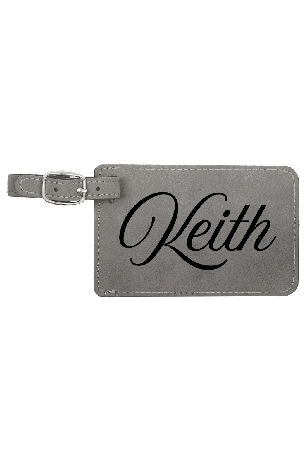 Keith - 4 1/4" x 2 3/4" Laserable Leatherette Luggage Tag