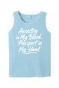 Ancestry in My Blood - White Font Unisex Tank Top
