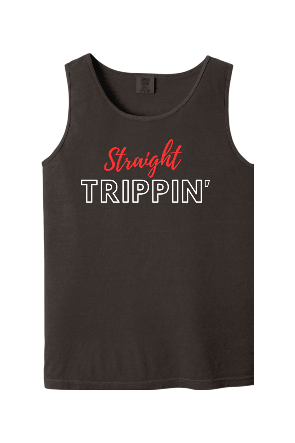 Straight Trippin' - Red/White Font Unisex Tank Top