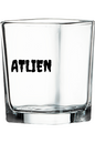 ATLien - Black Font 2 1/4 oz. Square Shot Glass