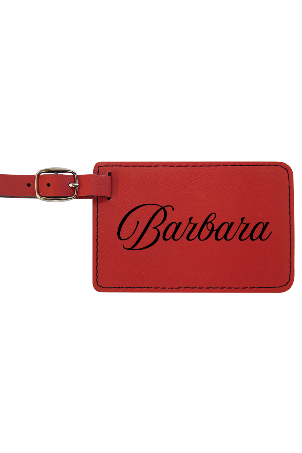 Barbara - 4 1/4" x 2 3/4" Laserable Leatherette Luggage Tag