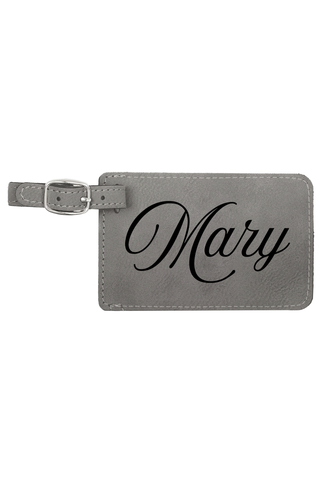 Mary - 4 1/4" x 2 3/4" Laserable Leatherette Luggage Tag