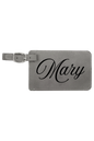 Mary - 4 1/4" x 2 3/4" Laserable Leatherette Luggage Tag