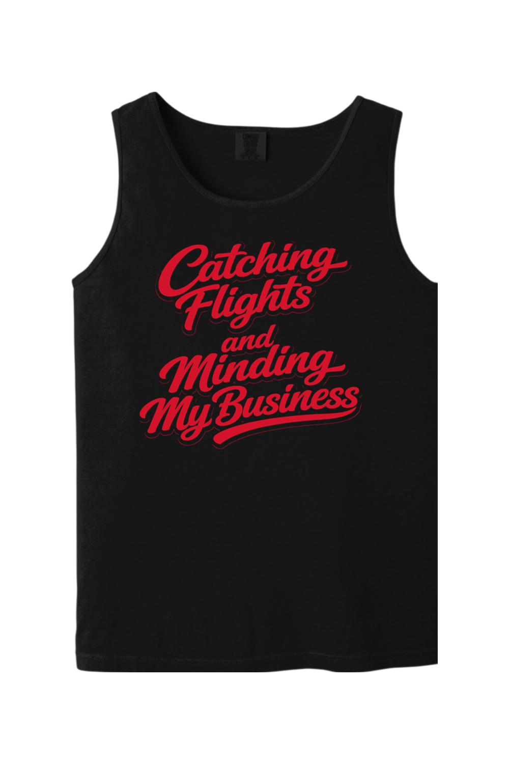 Minding My Business - Red Font Unisex Tank Top