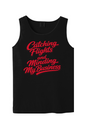Minding My Business - Red Font Unisex Tank Top