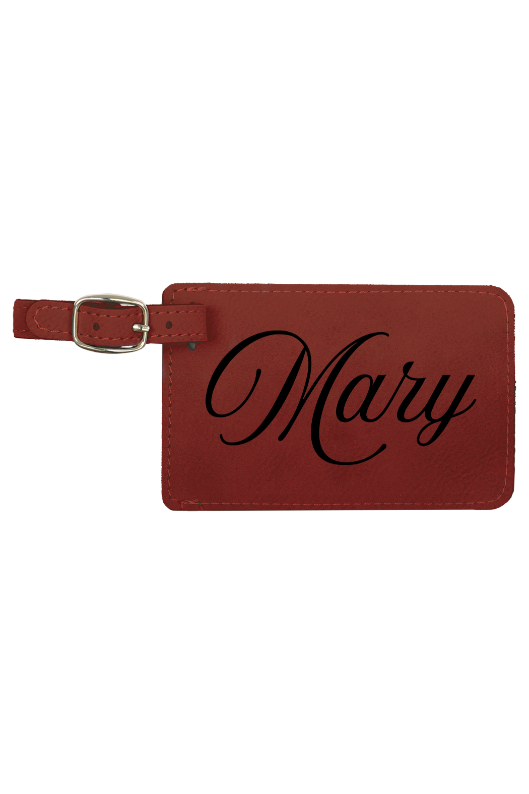 Mary - 4 1/4" x 2 3/4" Laserable Leatherette Luggage Tag