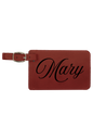 Mary - 4 1/4" x 2 3/4" Laserable Leatherette Luggage Tag