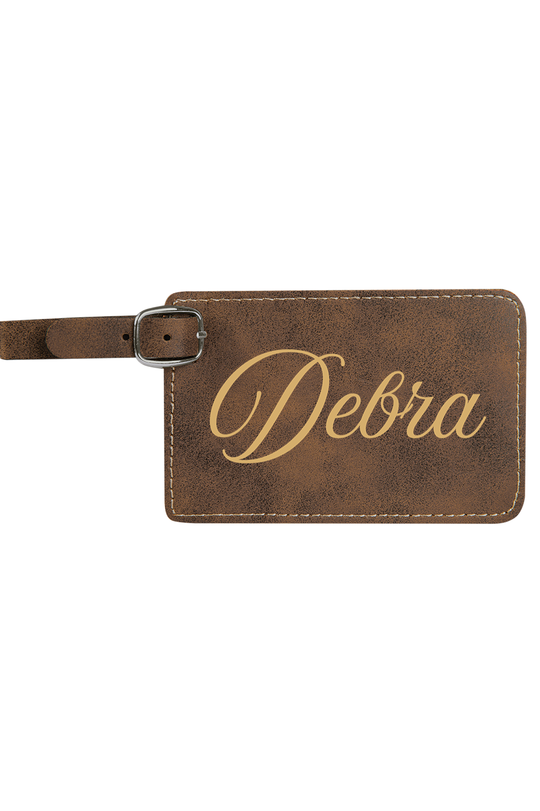 Debra - 4 1/4" x 2 3/4" Laserable Leatherette Luggage Tag