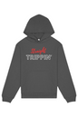 Straight Trippin' - Red/White Font Unisex Heavyweight Hoodie