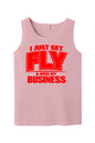 Get Fly & Minding My Business V2 - Red Font Unisex Tank Top