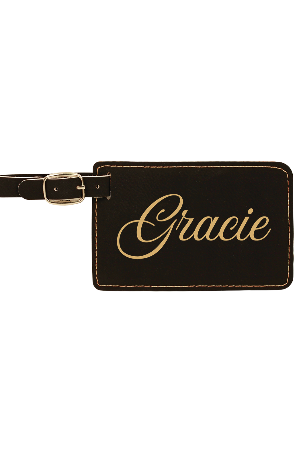 Gracie - 4 1/4" x 2 3/4" Laserable Leatherette Luggage Tag