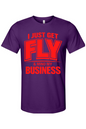 Get Fly & Mind My Business - Red Font Unisex Short Sleeve Shirt