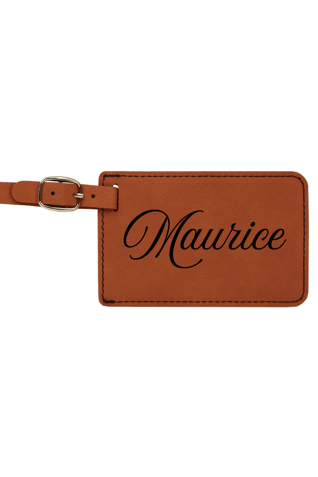 Maurice - 4 1/4" x 2 3/4" Laserable Leatherette Luggage Tag