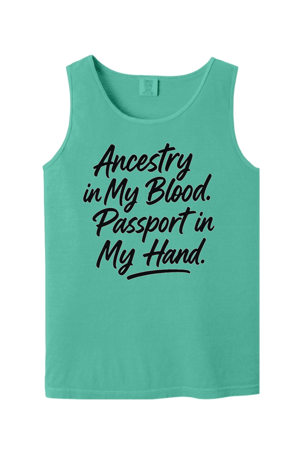 Ancestry in My Blood - Black Font Unisex Tank Top