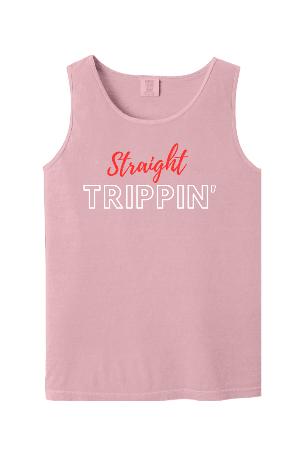 Straight Trippin' - Red/White Font Unisex Tank Top