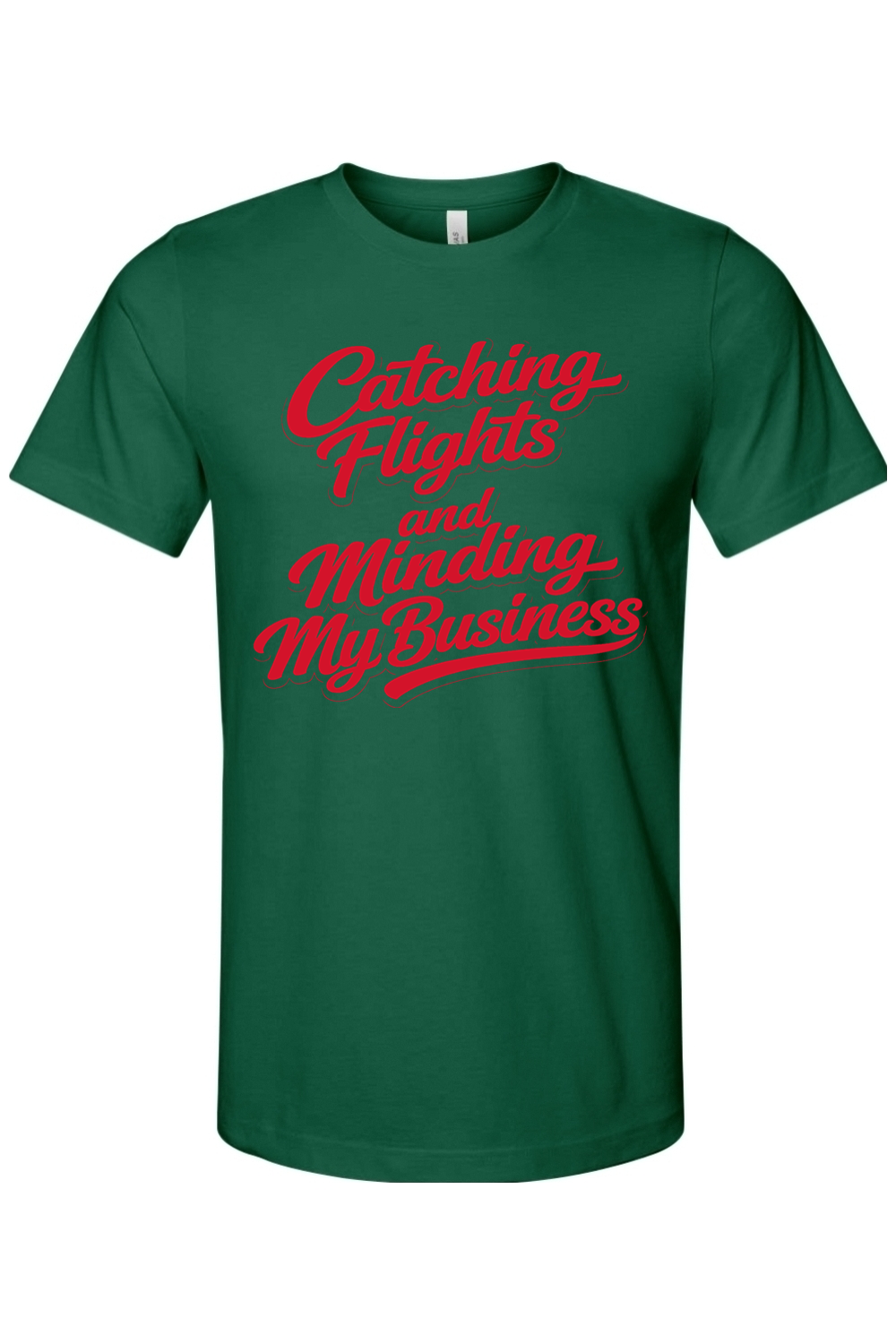 Minding My Business - Red Font Unisex Short Sleeve Shirt