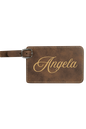 Angela - 4 1/4" x 2 3/4" Laserable Leatherette Luggage Tag