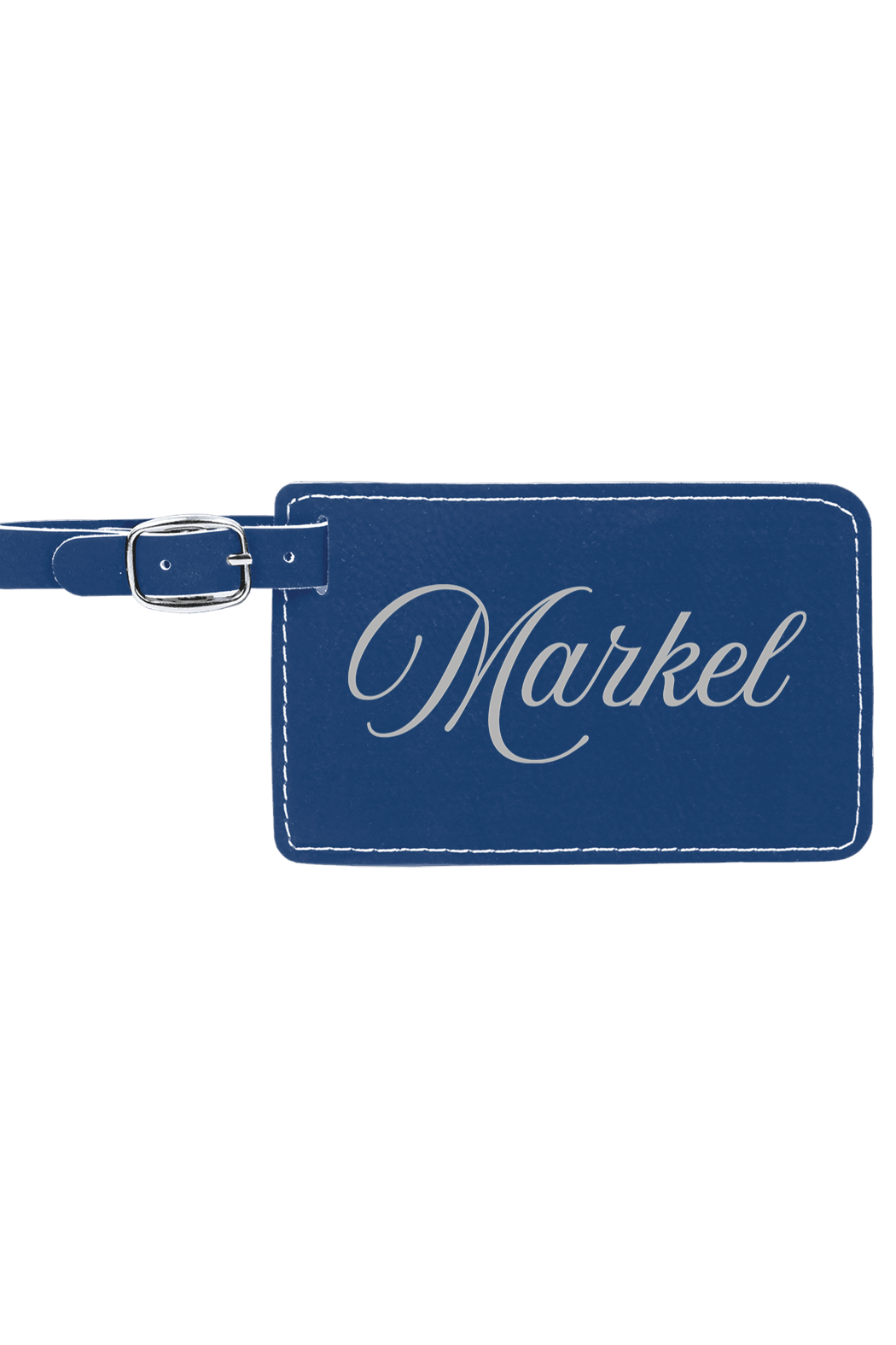 Markel - 4 1/4" x 2 3/4" Laserable Leatherette Luggage Tag
