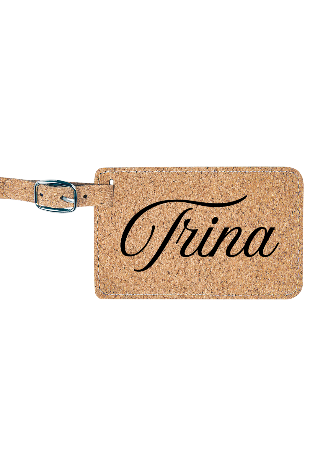 Trina - 4 1/4" x 2 3/4" Laserable Leatherette Luggage Tag
