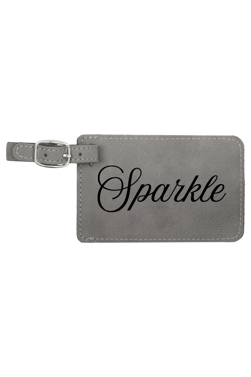 Sparkle - 4 1/4" x 2 3/4" Laserable Leatherette Luggage Tag
