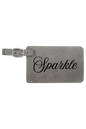 Sparkle - 4 1/4" x 2 3/4" Laserable Leatherette Luggage Tag