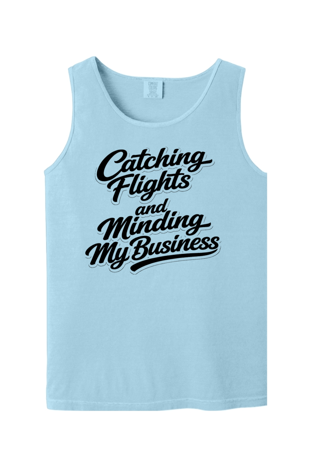 Minding My Business - Black Font Unisex Tank Top
