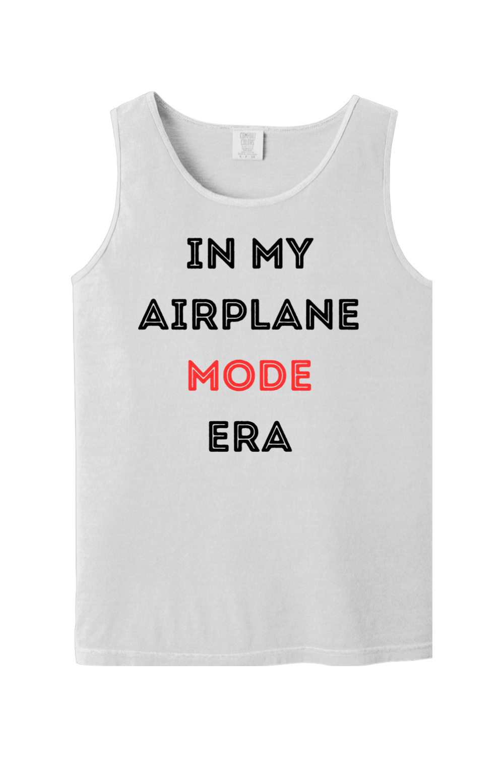 Airplane Mode Era - Black/Red Font Unisex Tank Top