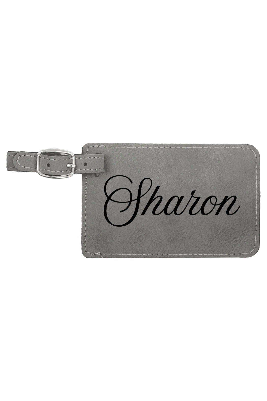 Sharon - 4 1/4" x 2 3/4" Laserable Leatherette Luggage Tag