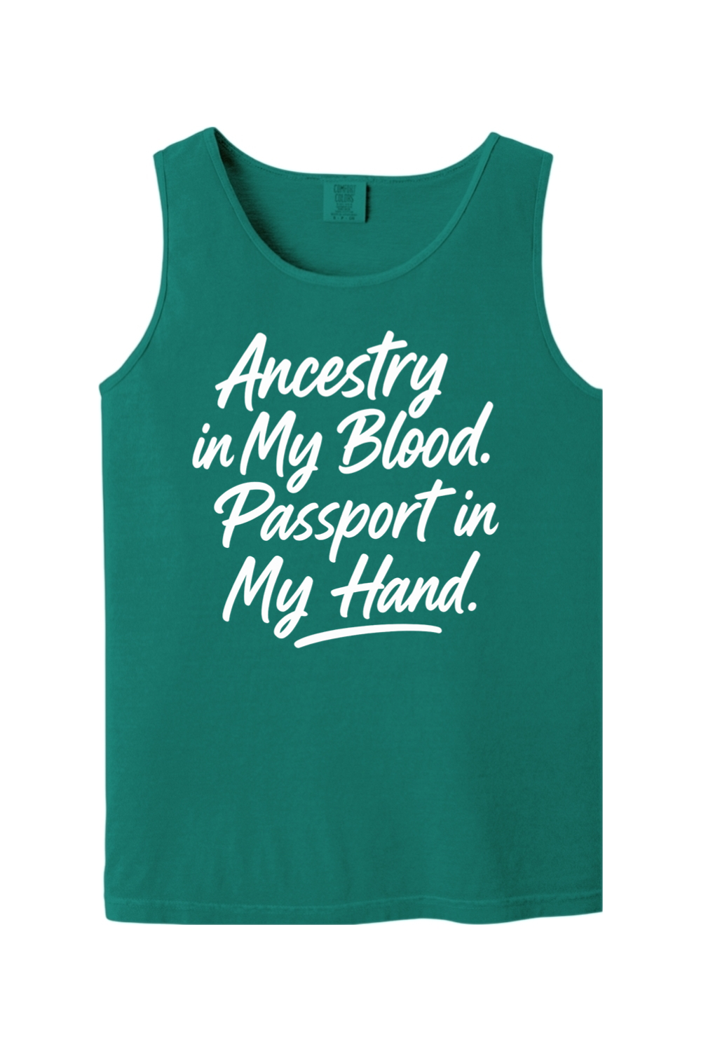 Ancestry in My Blood - White Font Unisex Tank Top