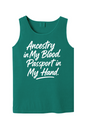 Ancestry in My Blood - White Font Unisex Tank Top