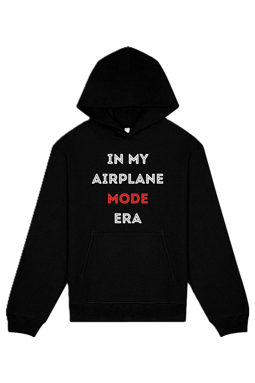 Airplane Mode Era - White/Red Front Unisex Heavyweight Hoodie