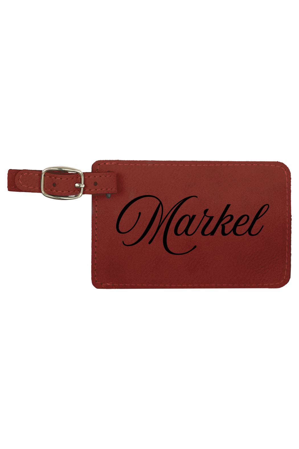 Markel - 4 1/4" x 2 3/4" Laserable Leatherette Luggage Tag