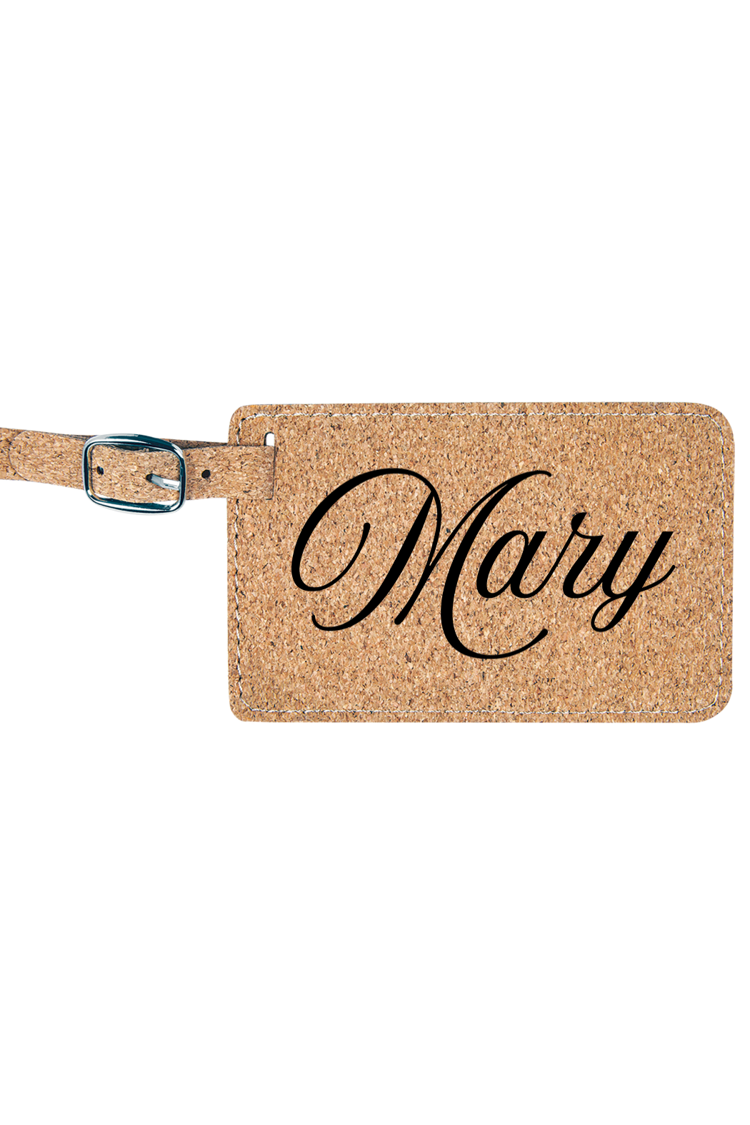 Mary - 4 1/4" x 2 3/4" Laserable Leatherette Luggage Tag