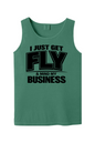 Get Fly & Minding My Business V2 - Black Font Unisex Tank Top