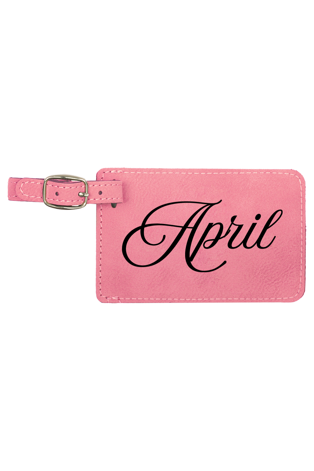 April - 4 1/4" x 2 3/4" Laserable Leatherette Luggage Tag