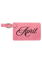 April - 4 1/4" x 2 3/4" Laserable Leatherette Luggage Tag