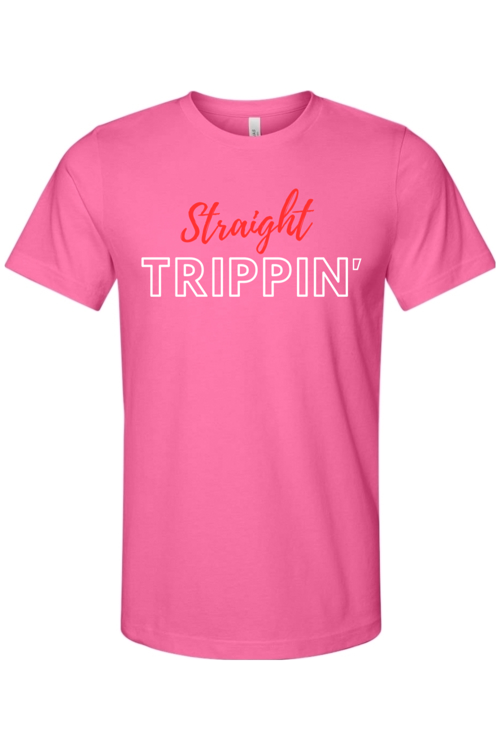 Straight Trippin' - Red/White Font Unisex Short Sleeve Shirt