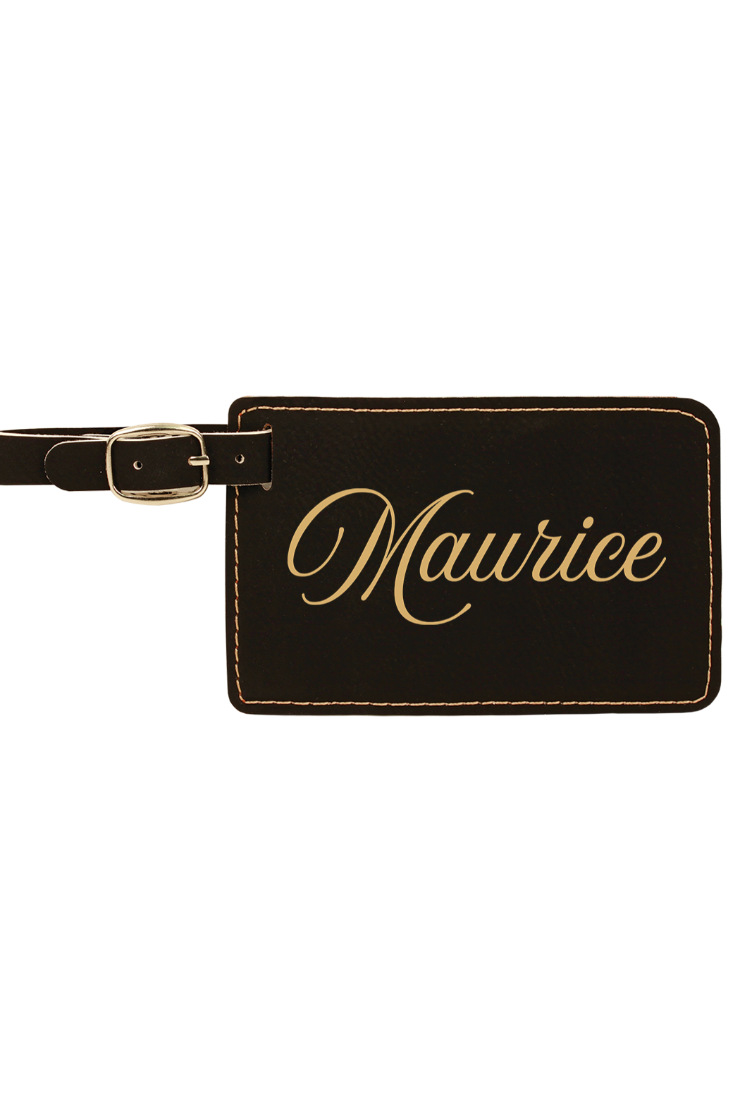 Maurice - 4 1/4" x 2 3/4" Laserable Leatherette Luggage Tag