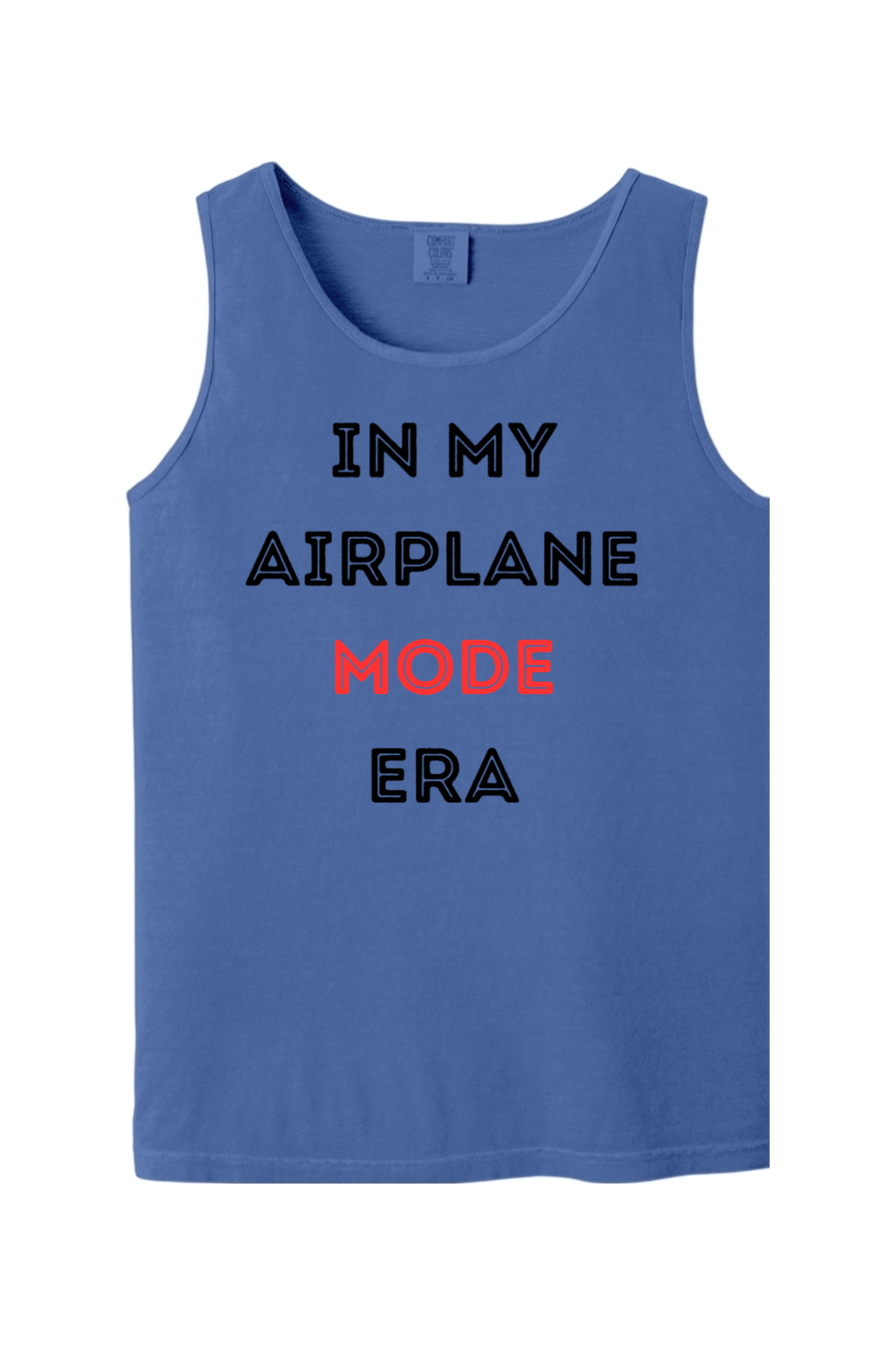 Airplane Mode Era - Black/Red Font Unisex Tank Top