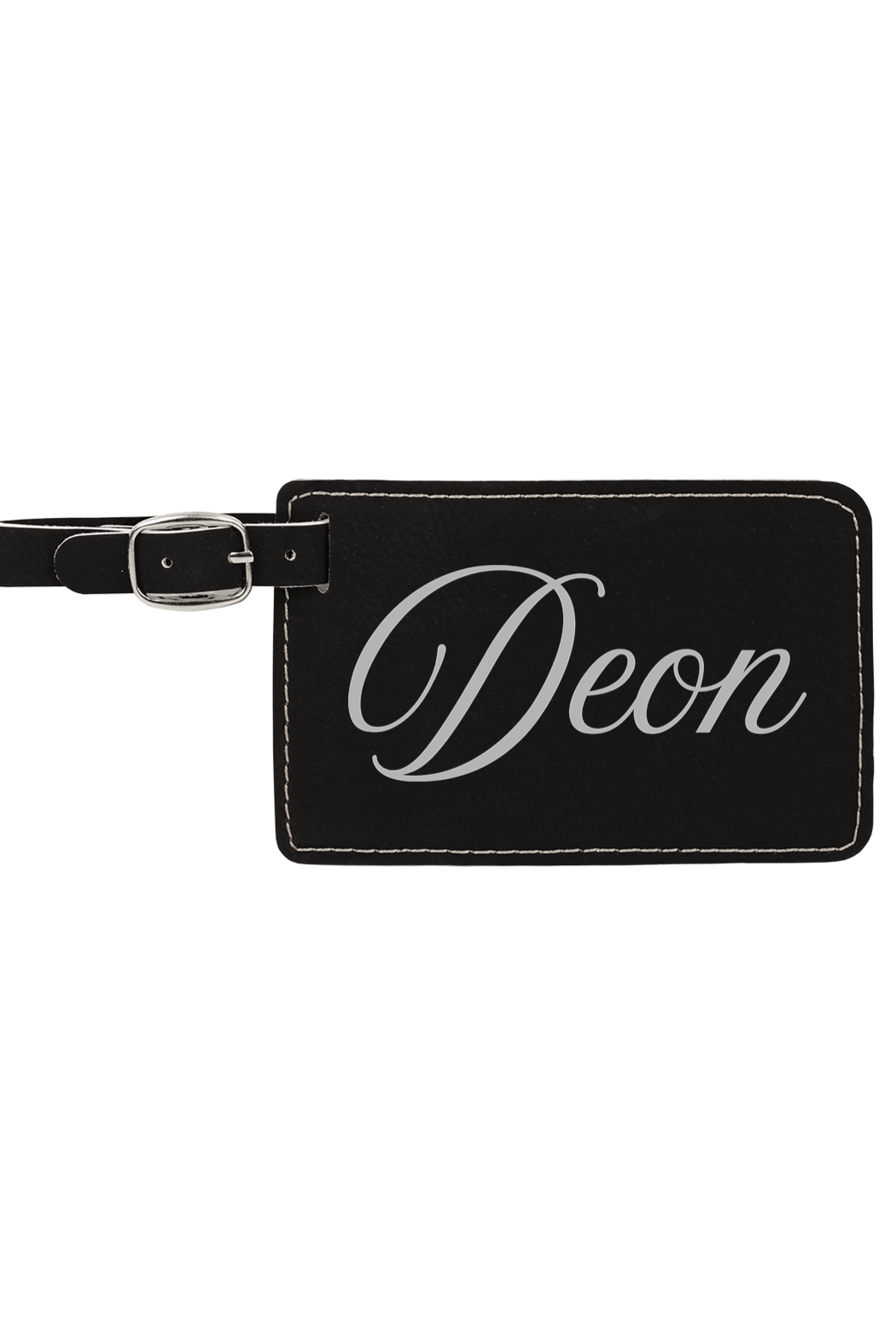 Deon - 4 1/4" x 2 3/4" Laserable Leatherette Luggage Tag