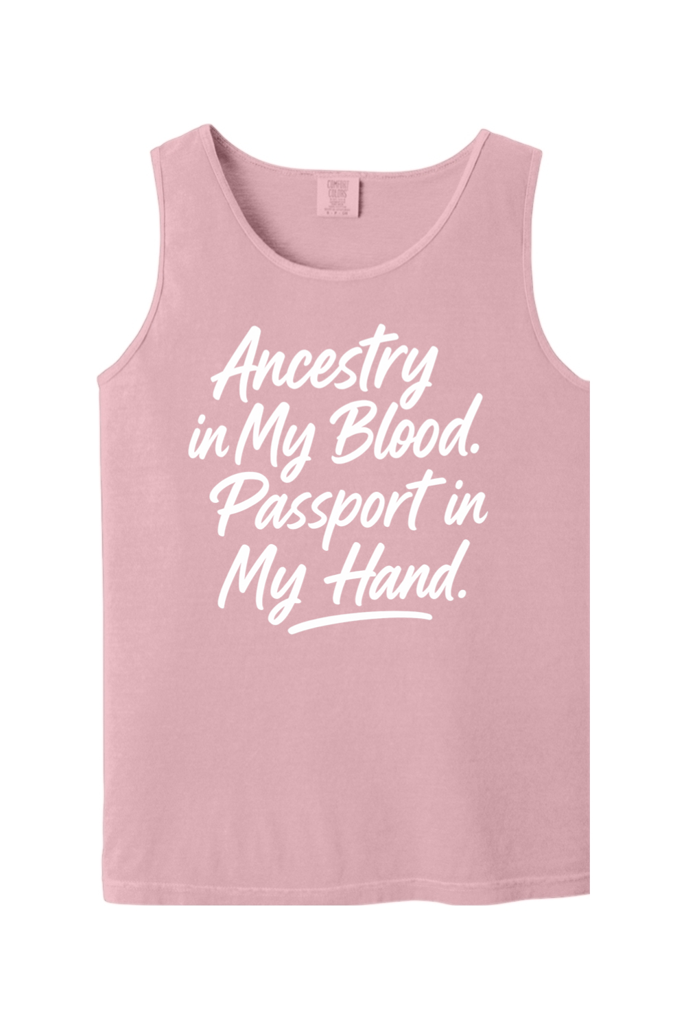 Ancestry in My Blood - White Font Unisex Tank Top