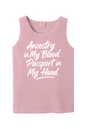 Ancestry in My Blood - White Font Unisex Tank Top