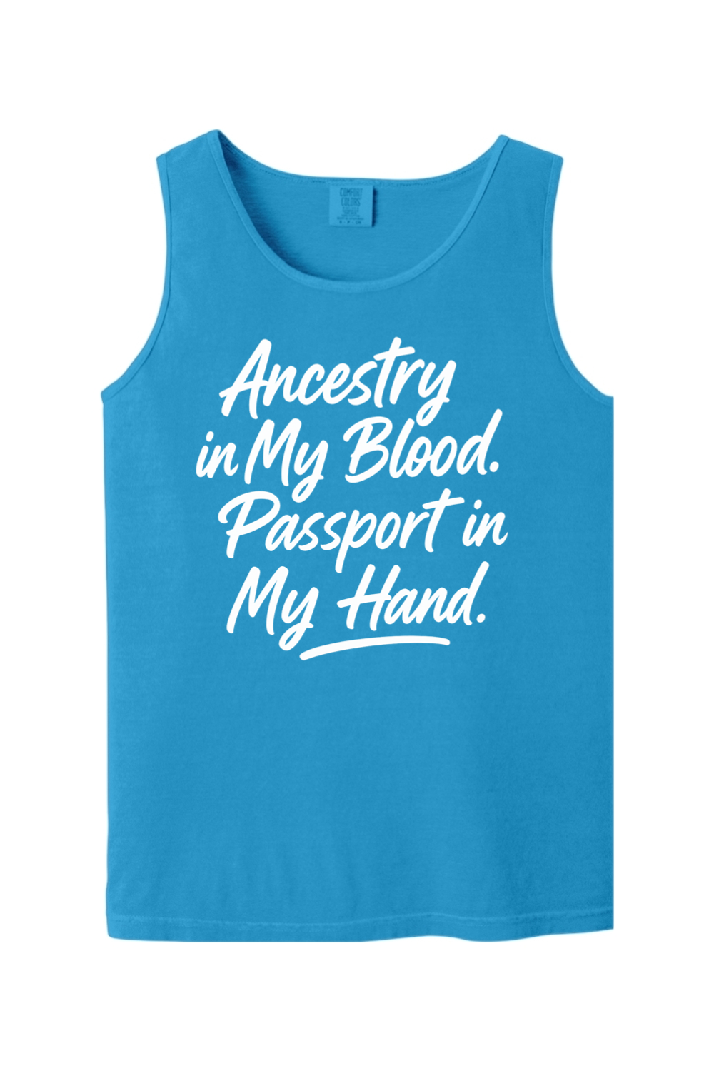 Ancestry in My Blood - White Font Unisex Tank Top