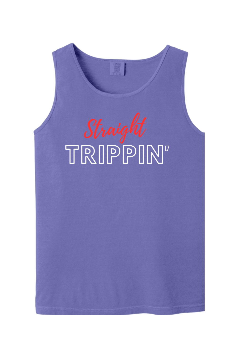 Straight Trippin' - Red/White Font Unisex Tank Top