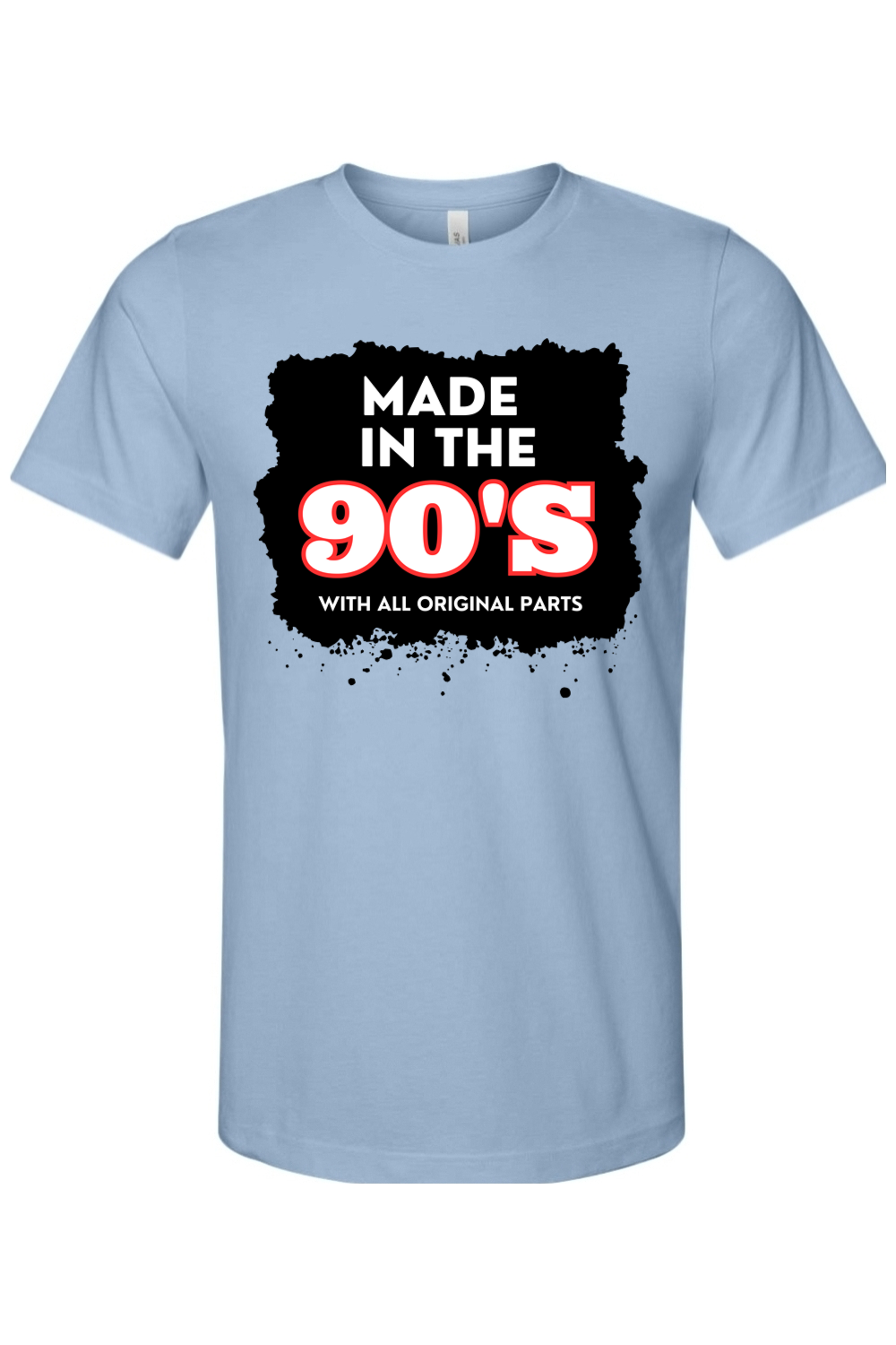 Made in the 90s Original Parts - White/Black Font Unisex Short Sleeve Shirt