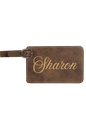 Sharon - 4 1/4" x 2 3/4" Laserable Leatherette Luggage Tag