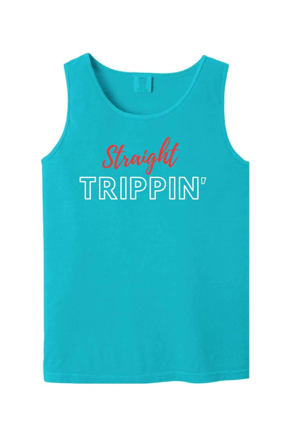 Straight Trippin' - Red/White Font Unisex Tank Top