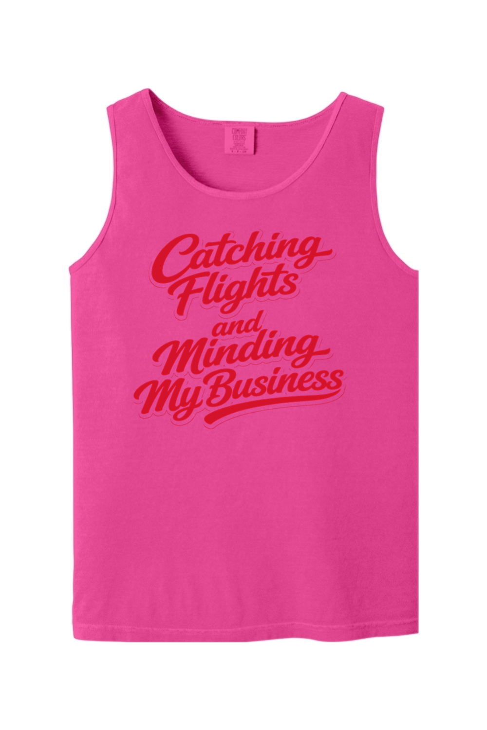 Minding My Business - Red Font Unisex Tank Top