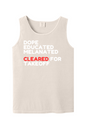 Cleared for Takeoff - White/Red Font Unisex Tank Top