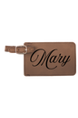 Mary - 4 1/4" x 2 3/4" Laserable Leatherette Luggage Tag
